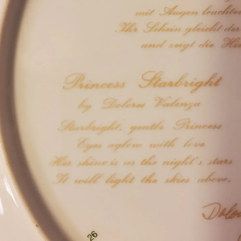 HUTSCHENREUTHER #255 Wall Plate W/BOX Princess STARBRIGHT Dolores Valenza